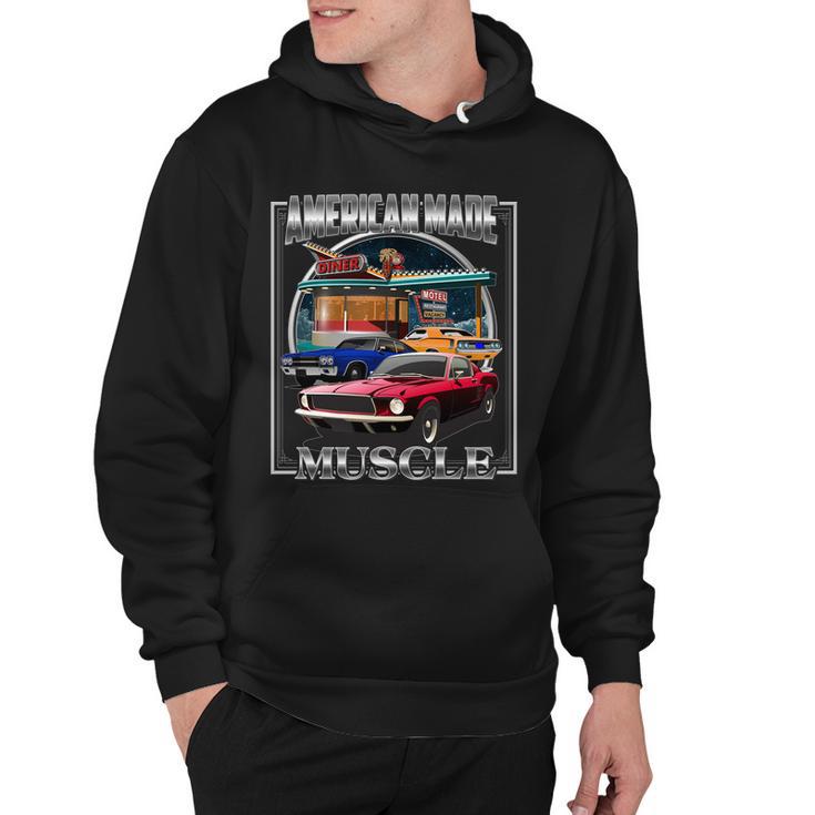 Vintage American Made Muscle Classic Cars And Diner Tshirt Hoodie