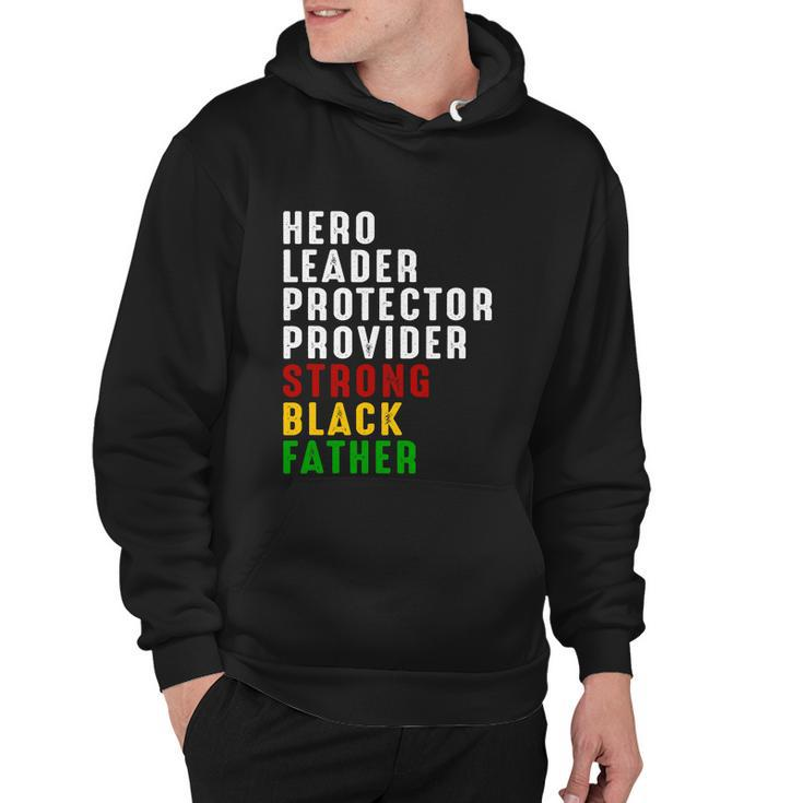 Vintage Fathers Day Strong African American Black Hoodie