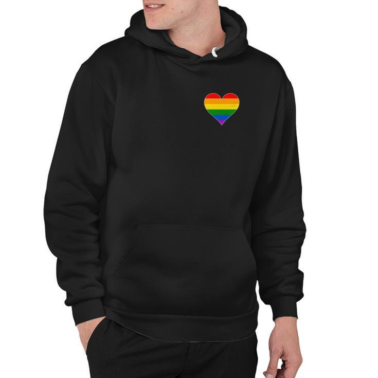Vintage Gay Pride Pocket Rainbow Heart Tshirt Hoodie