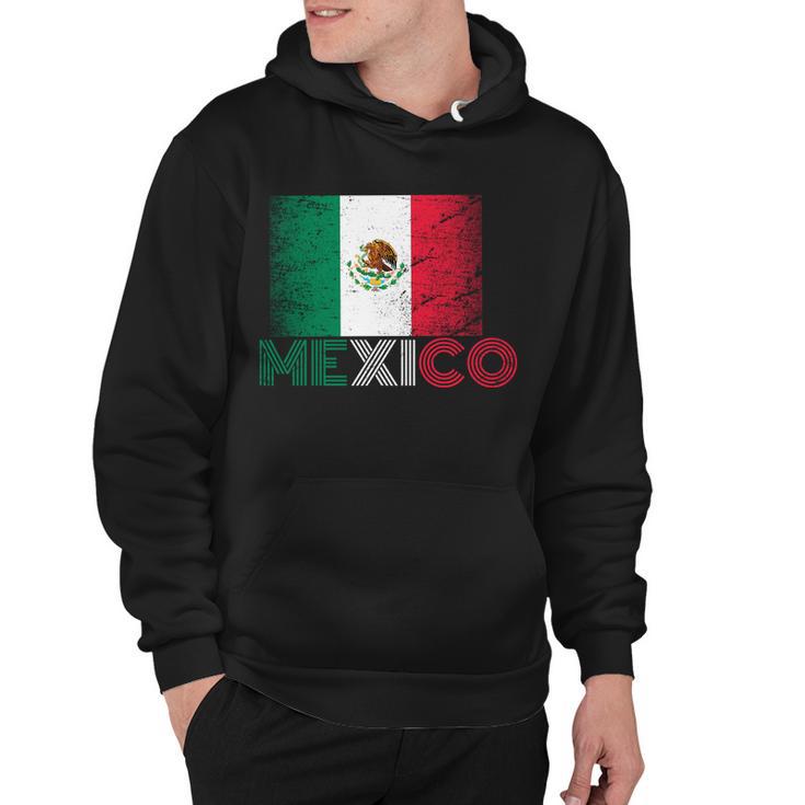 Vintage Mexico Distress Logo Flag Hoodie