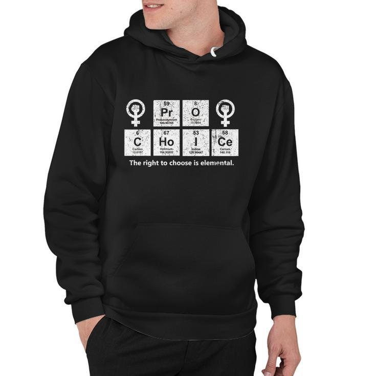 Vintage Pro Choice The Right To Choose Is Elemental Hoodie