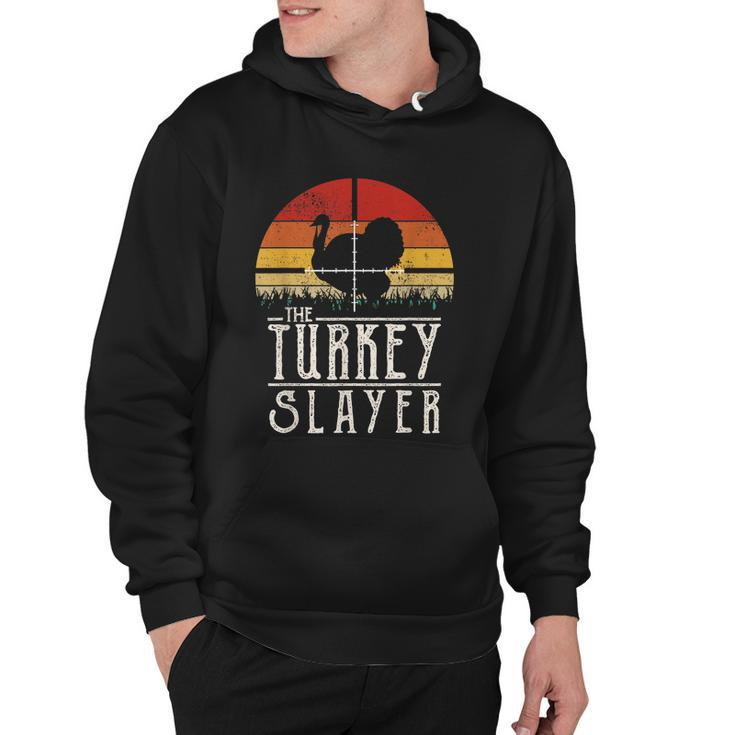 Vintage Sunset Retro Style Turkey Hunting Turkey Slayer Hoodie