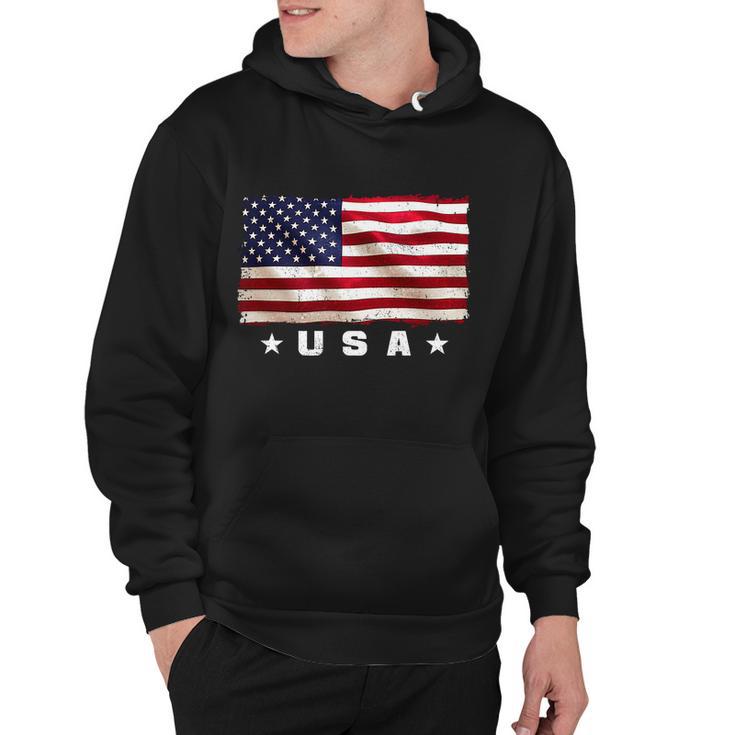 Vintage Worn Usa Flag Tshirt Hoodie