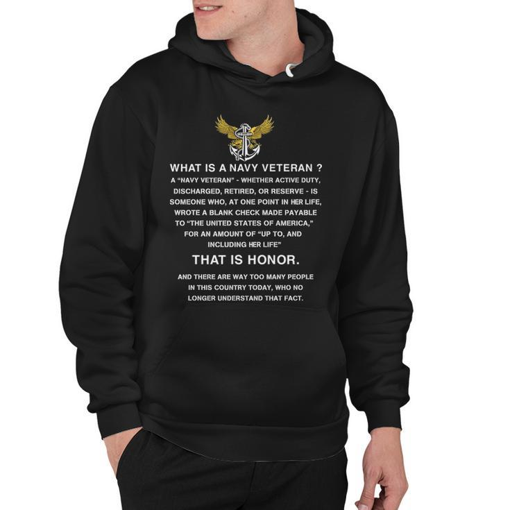 What Is A Navy Veteran For Her Hoodie