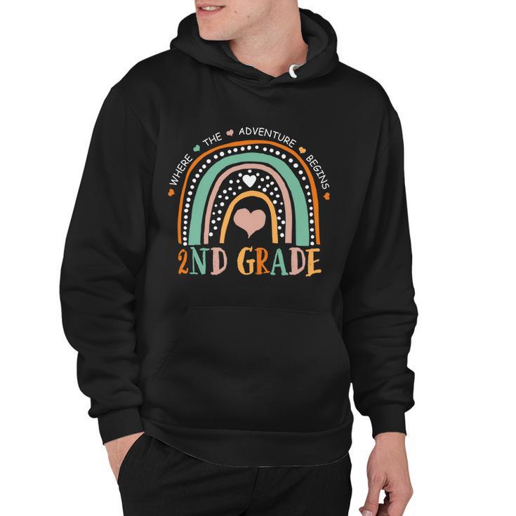 Where The Adventure Begins 2Nd Grade Hoodie