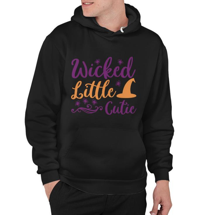 Wicked Little Cutie Witch Hat Halloween Quote Hoodie