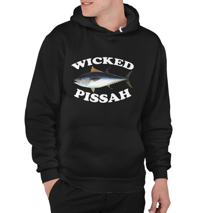 Wicked Pissah Bluefin Tuna Illustration Fishing Angler Gear Gift Hoodie