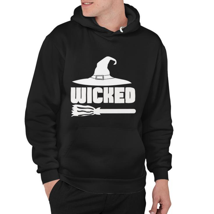 Wicked Witch Hat Broom Halloween Quote Hoodie