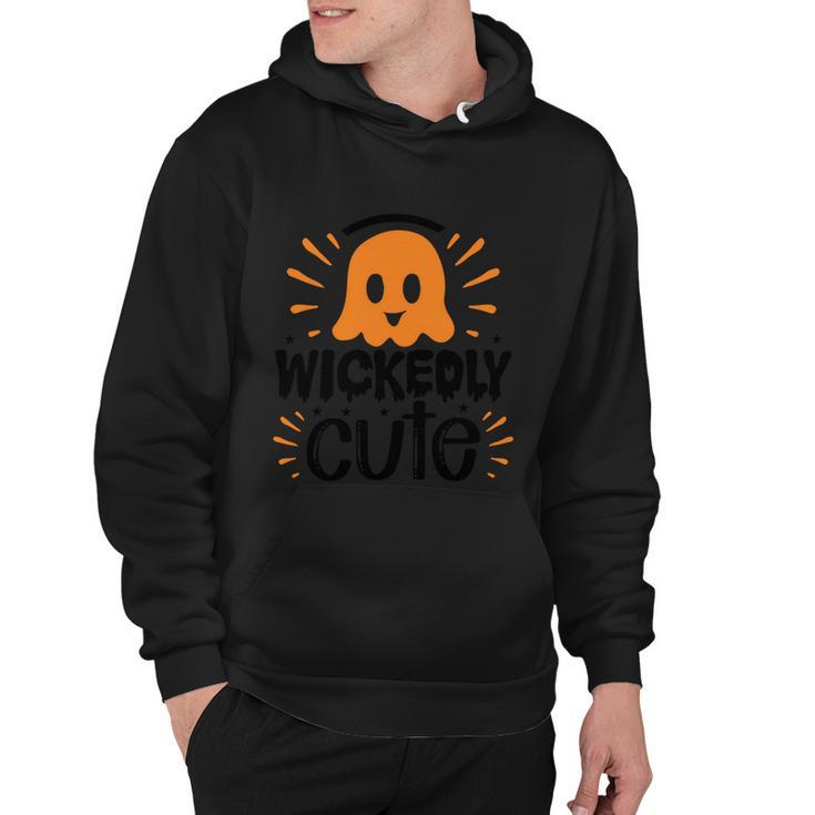 Wickedly Cute Boo Halloween Quote Hoodie
