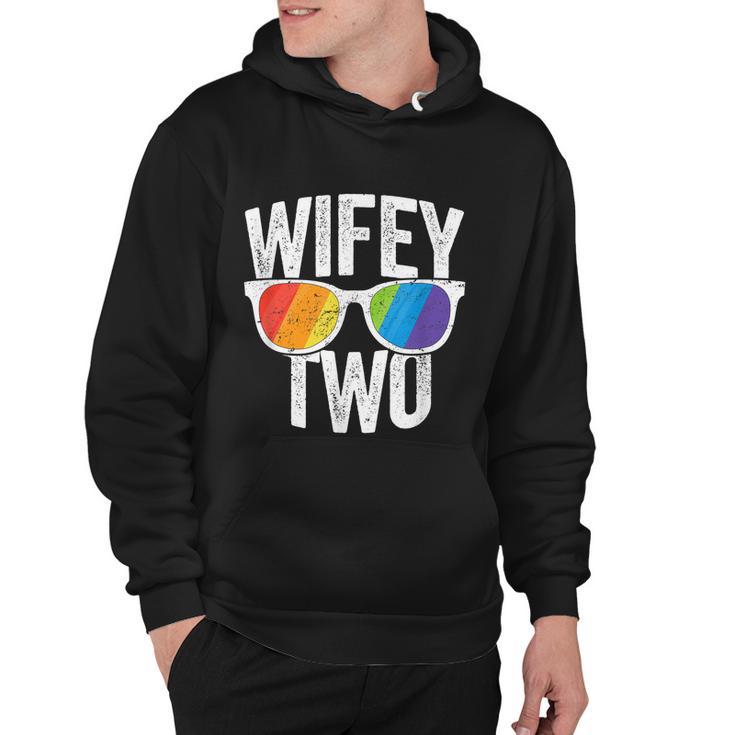 Wifey Two Lesbian Pride Lgbt Bride Couple Hoodie