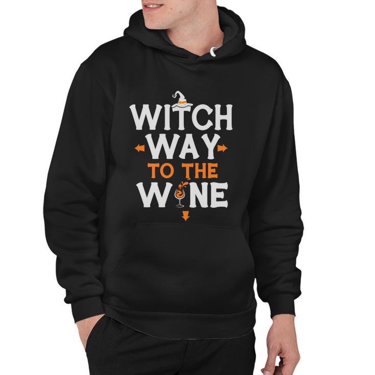 Witch Way To The Wine Halloween Quote V3 Hoodie