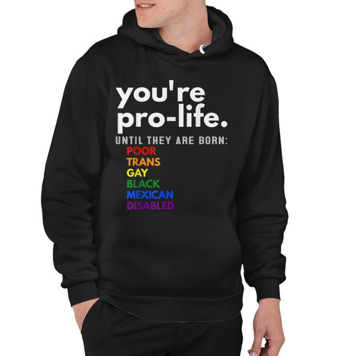Youre Prolife Until They Are Born Poor Trans Gay Lgbt  Hoodie