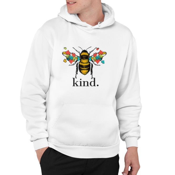 Autism Awareness Bee Kind Puzzle Pieces Tshirt Hoodie