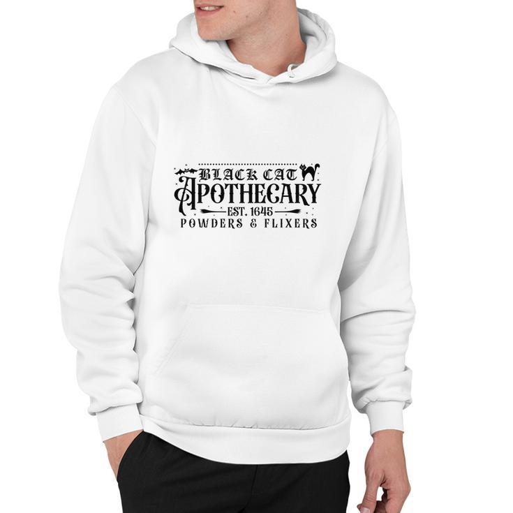 Black Cat Apothecary Est 1645 Powders And  Llixers Halloween Hoodie