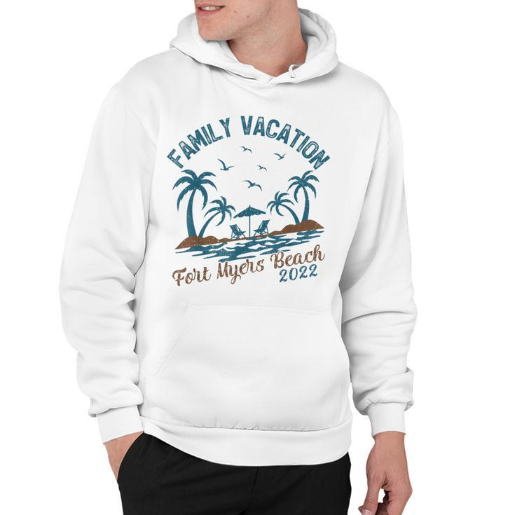 Family Vacation 2022 Palm Tree Florida Fort Myers Beach  Hoodie