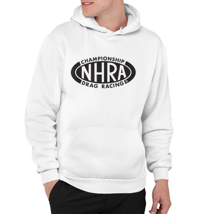 Nhra Championship Drag Racing Black Oval Logo Hoodie