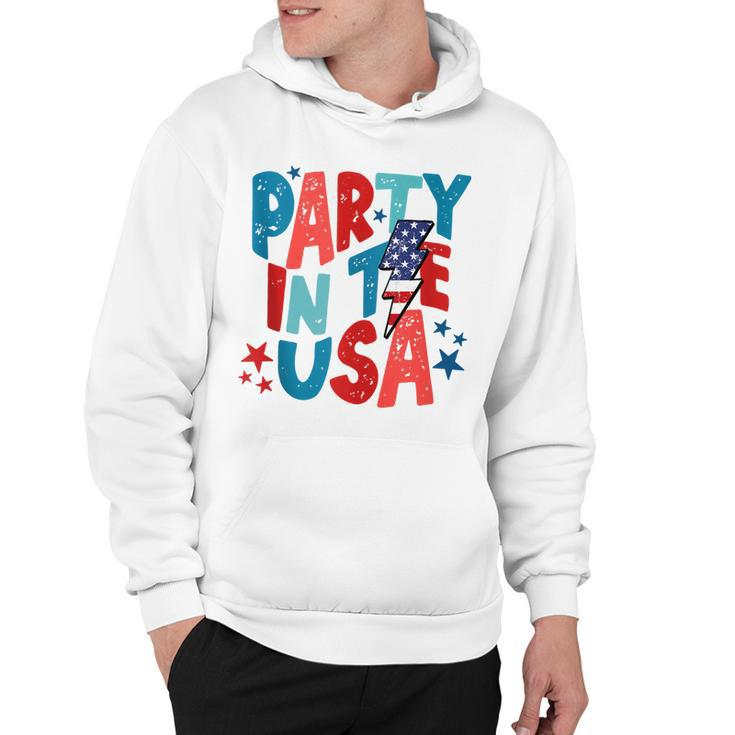Party In The Usa Funny 4Th Of July American Flag  Hoodie