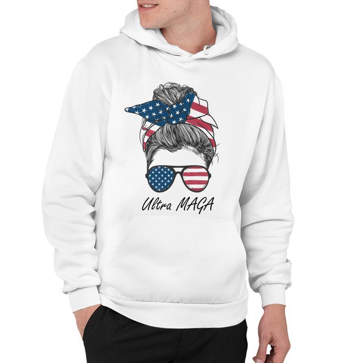 Ultra Maga Messy Bun Parody Trump 2024 Anti Biden Tshirt Hoodie