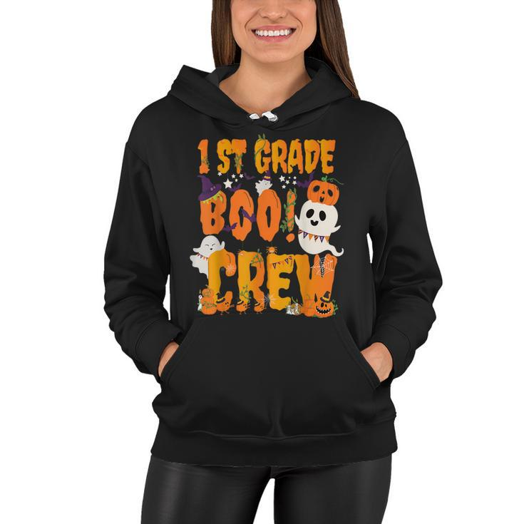 1St Grade Boo Crew Student Teacher Halloween Apparal  Women Hoodie