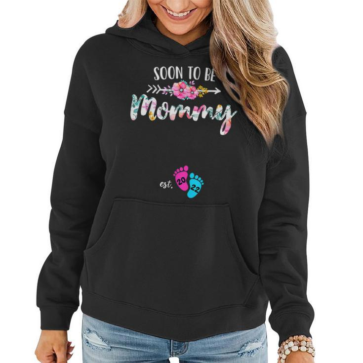 2022 Soon To Be Mommy Est 2022 Floral New Mom Mothers Day  Women Hoodie Graphic Print Hooded Sweatshirt