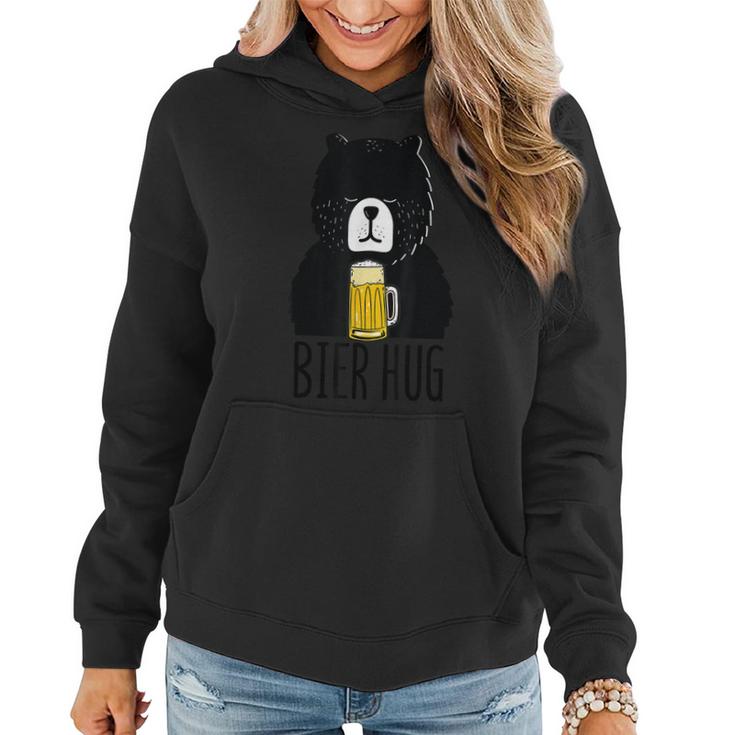 Funny Oktoberfest Design Bier Beer Bear Hug German Party  Women Hoodie