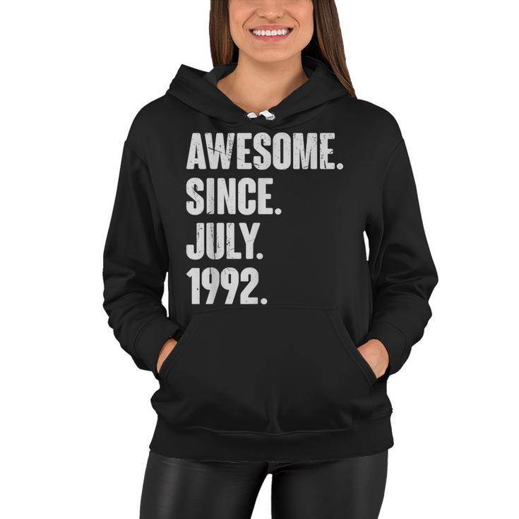 30 Year Old Gift 30Th Birthday Awesome Since July 1992   Women Hoodie