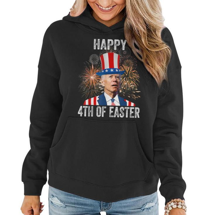 4Th Of Easter Funny Happy 4Th Of July Anti Joe Biden  Women Hoodie Graphic Print Hooded Sweatshirt