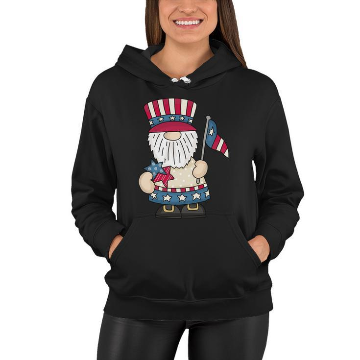 4Th Of July Gnomes Patriotic American Flag Cute Gnome Women Gift Women Hoodie