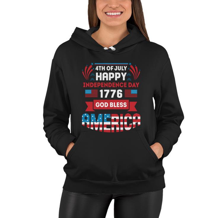 4Th Of July Happy Patriotic Day 1776 God Bless America Gift Women Hoodie