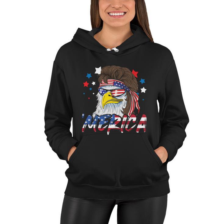 4Th Of July Merica Eagle Mullet Usa American Flag Gift Women Hoodie