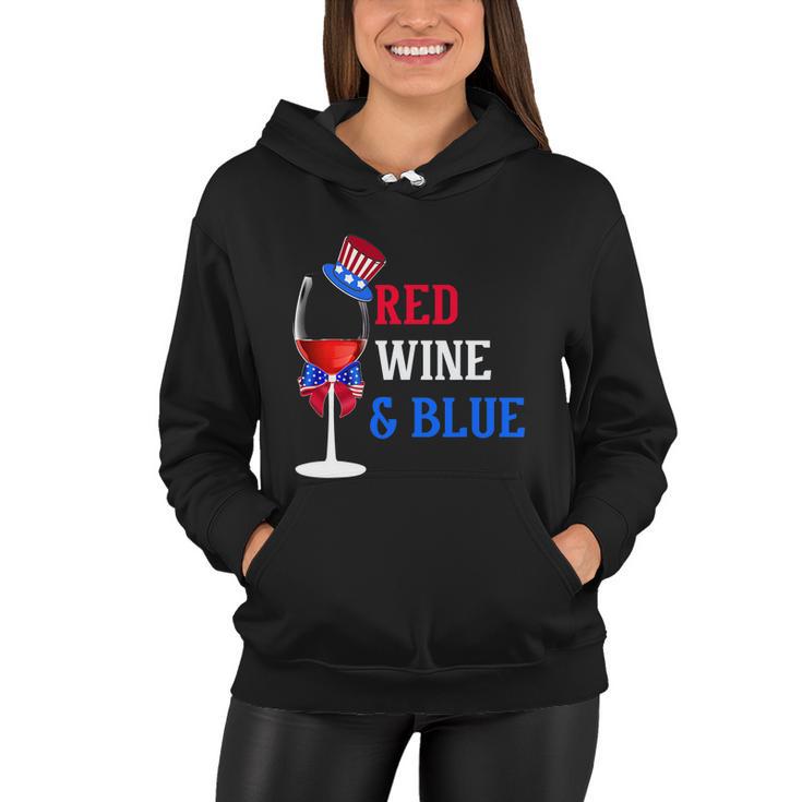 4Th Of July Red White And Blue Wine Glass Firework Drinker Tshirt Women Hoodie