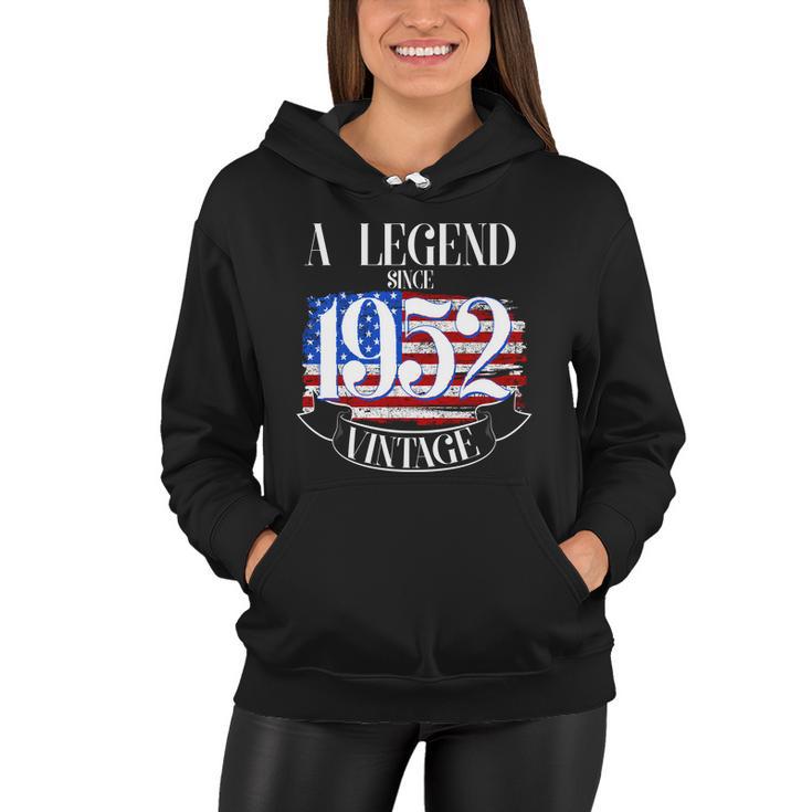 A Legend Since 1952 Vintage Usa Flag 70Th Birthday Tshirt Women Hoodie