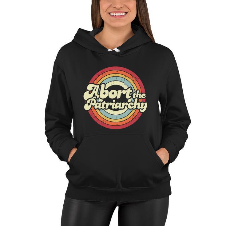 Abort The Patriarchy Rainbow Vintage Feminist Womens Right Women Hoodie