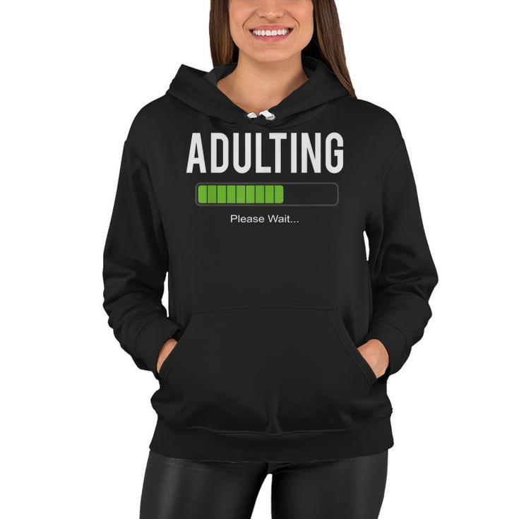 Adult 18Th Birthday Adulting For 18 Years Old Girls Boys  Women Hoodie