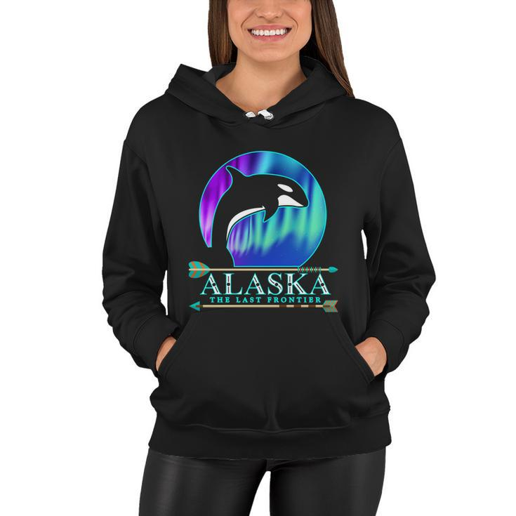 Alaska State Pride Alaska Northern Lights Alaskan Orca Whale Women Hoodie