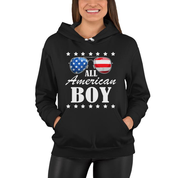 All American Boy Us Flag Sunglasses For Matching 4Th Of July Women Hoodie