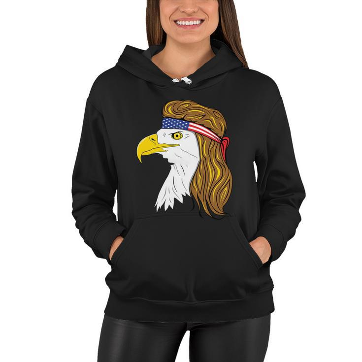 American Bald Eagle Mullet 4Th Of July Funny Usa Patriotic Cute Gift Women Hoodie