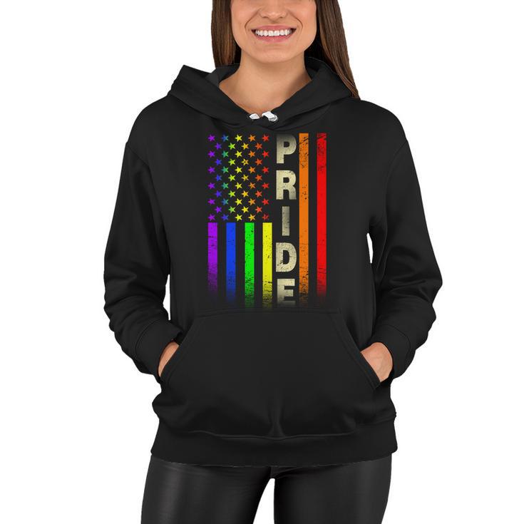 American Gay Pride Rainbow Flag Tshirt Women Hoodie