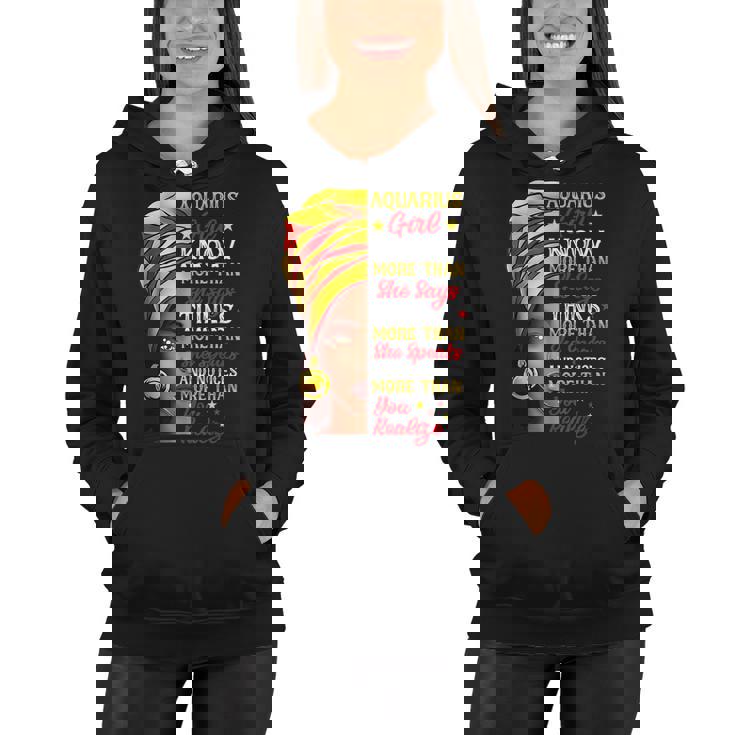 Aquarius Girl Queen Melanin Afro Queen Black Zodiac Birthday  Women Hoodie