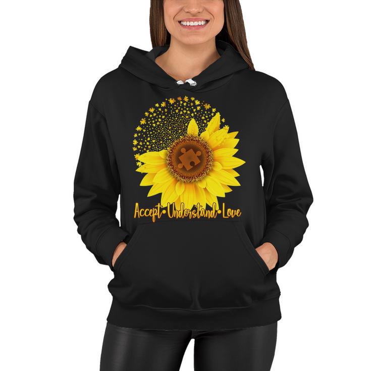 Autism Awareness Sunflower Puzzle Women Hoodie