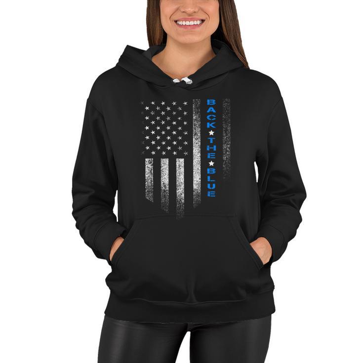 Back The Blue Women Hoodie