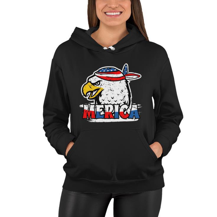 Bald Eagle Mullet American Flag Merica 4Th Of July Great Gift Women Hoodie