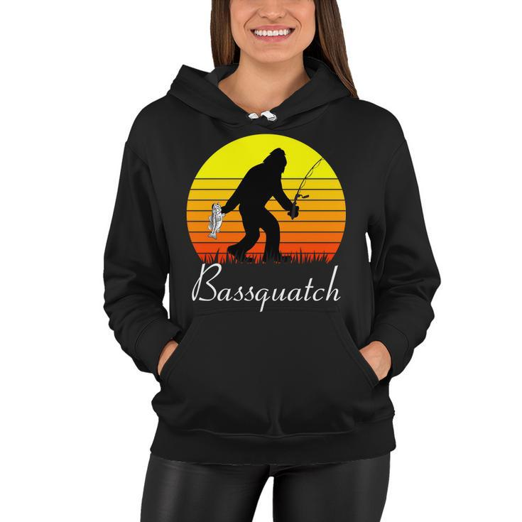 Bassquatch Bigfoot Fishing Tshirt Women Hoodie