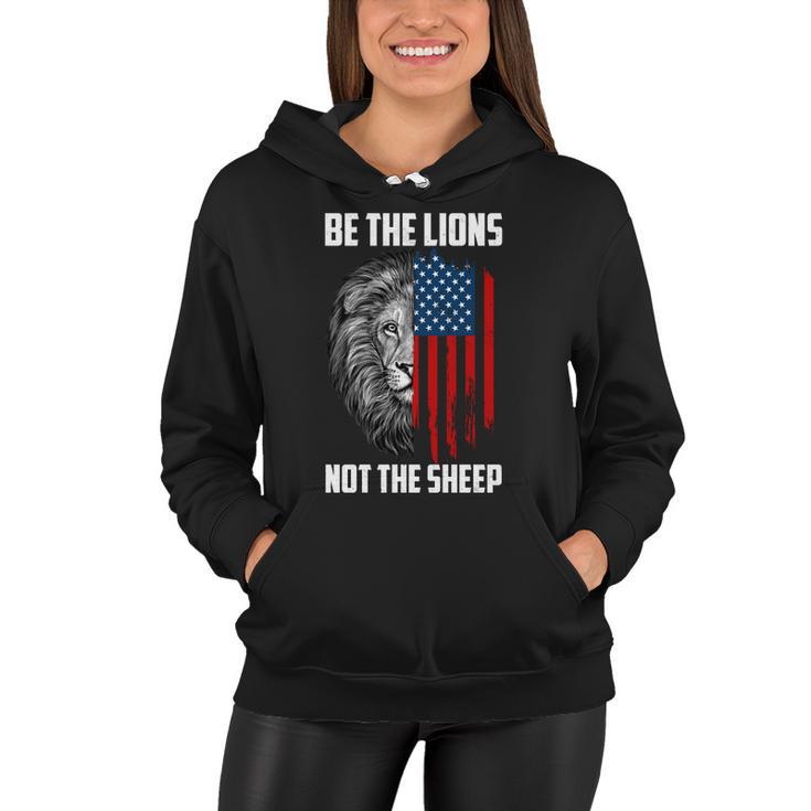 Be The Lions Not The Sheep Usa American Flag Tshirt Women Hoodie