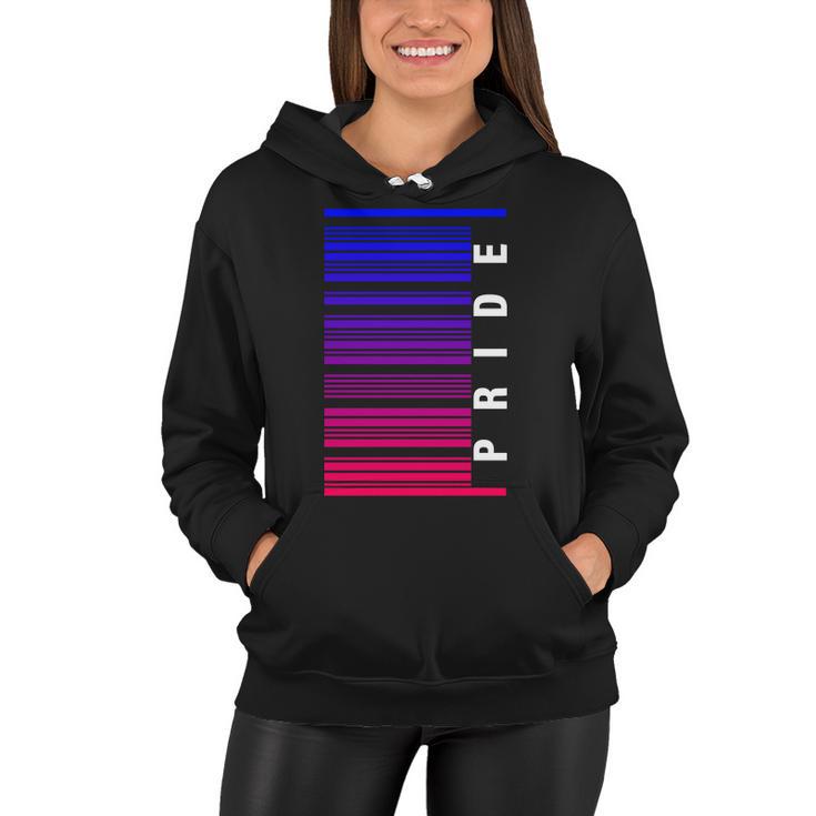 Bi Pride Barcode Bisexual Women Hoodie