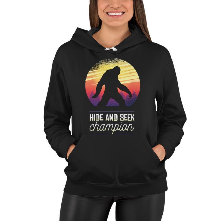 Big Foot Hide And Seek Champion Women Hoodie