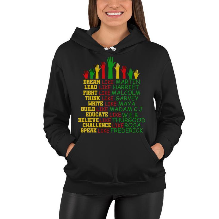 Black History Month Famous Figures Women Hoodie