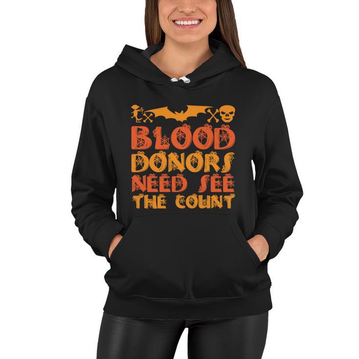 Blood Donor Need See The Count Halloween Quote Women Hoodie