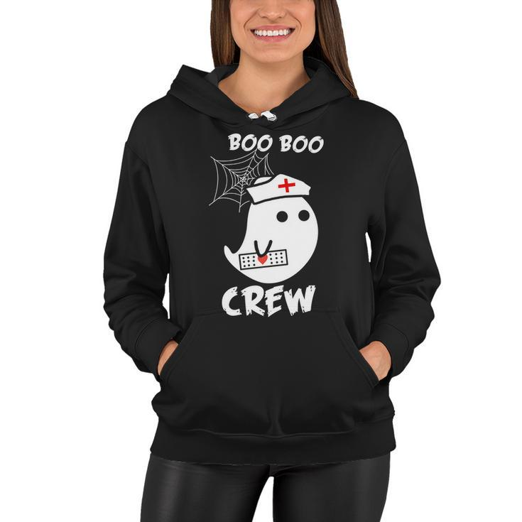 Boo Boo Crew Nurse Ghost Funny Halloween Women Hoodie