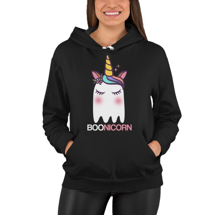 Boonicorn Halloween Unicorn Ghost Women Hoodie